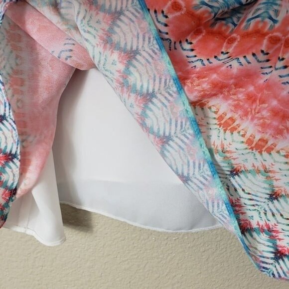 St. Tropez West XL Top Sleeveless Keyhole Back COLORFUL Beach Vacation - Picture 7 of 9